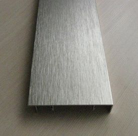 6063 T5 Brushed Silver Aluminum Extrusion for Display / Exhibition Industries