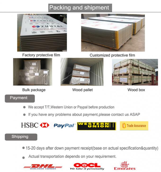 La madera chapea el panel compuesto de aluminio del ACP para la fachada exterior del revestimiento 3