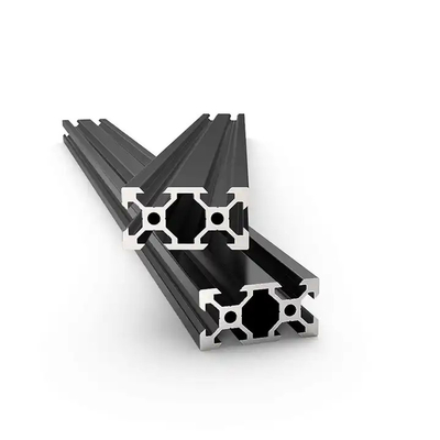 European Standard T Slot Aluminum Extrusion Anodized Black V Type Linear Rail 2040 Profile