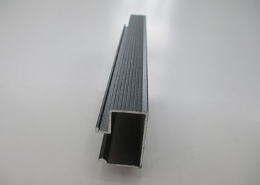 Outside slotted aluminum extrusion , Aluminum Rail Extrusions Customized 6063 Series