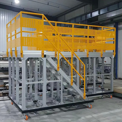 Paso móvil anodizado de la seguridad de las plataformas del perfil industrial de aluminio de la asamblea T5