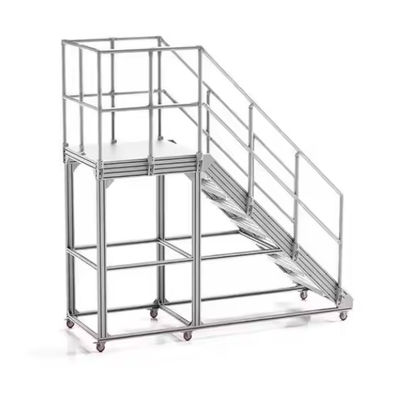 Plataformas de trabajo de aluminio industrial a medida Plataforma de mantenimiento aéreo aeroportuario